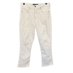Veronica Beard‎ Carly Kick Flare High Rise Jeans White Ivory Size 30